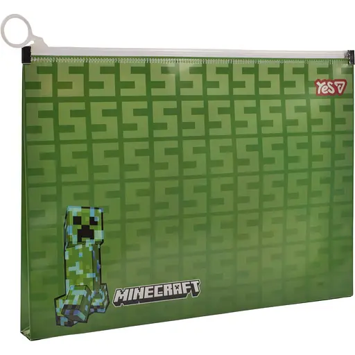 Папка-конверт Yes Minecraft Creeper B5 на молнии (492350)