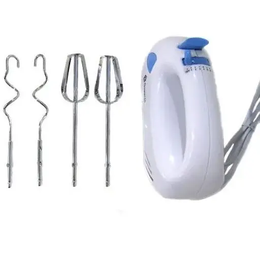 Ручной миксер Domotec MS-1355 с насадками для теста 7 скоростей 200Вт Белый - фото 3