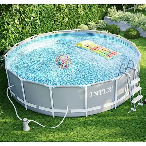Басейн каркасний Intex 26726 круглий 457x122 см 16805 л зі сходами і насосом-фільтром - фото 2