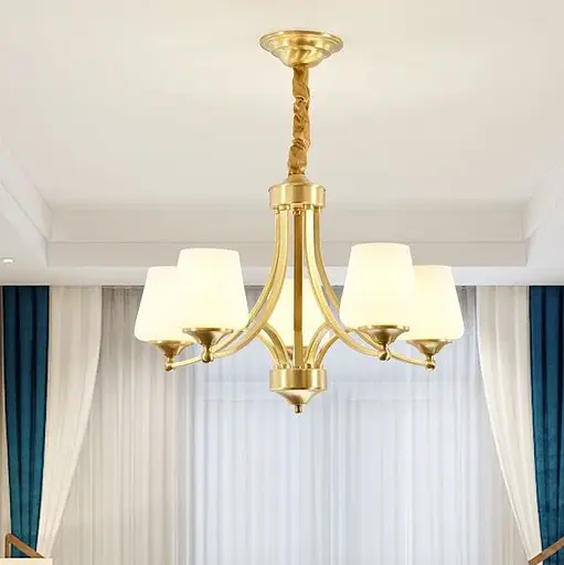 Светодиодная люстра Звон 5027 (Золотая) 5 плафонов