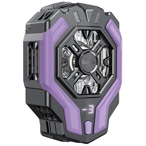 Охолоджуючий кулер для мобільного телефону Hoco GM26 Ambitious Black purple - фото 2