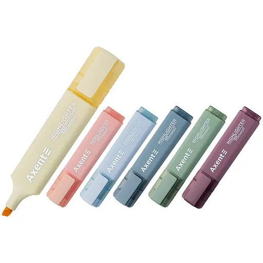 Набір маркерів Axent Highlighter 2537-A 1-5 мм Morandi 6 шт. (2537-60-A)