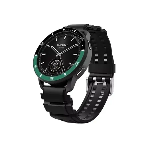 Безель Black-green та силіконовий ремінець Sikai для смартгодинника Xiaomi Watch S3/S4 - фото 2