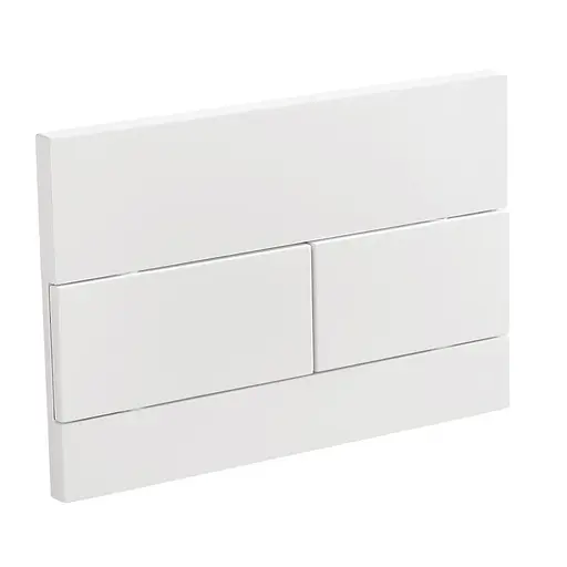 Панель змиву Koer KT-0603-03 240x160x10mm пластикова, кнопка лінійна KR5318, Білий - фото 1