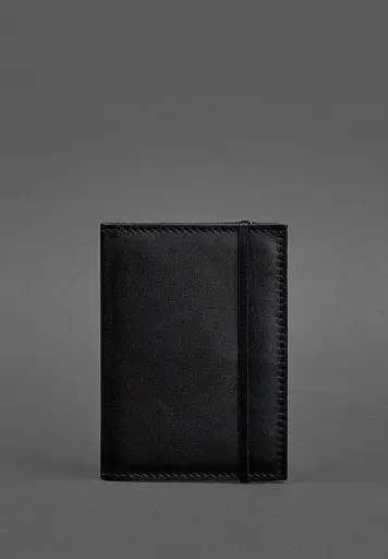 Кожаная обложка для паспорта 2.0 черная - фото 2