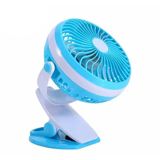 Настольный портативный мини вентилятор Mini Fan ML-F168 бытовой на аккумуляторе от USB с прищепкой - фото 1