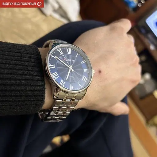 Часы мужские наручные Curren Greece (Серебристые) - фото 5