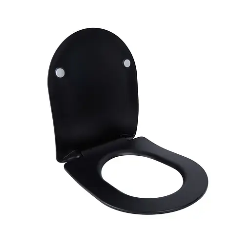 Сиденье для унитаза Qtap (Robin, Scorpio) с микролифтом Slim QT99U184UF450MB, Черный матовый - фото 2