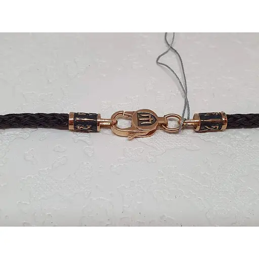 Браслет из текстиля Ювелирное производство А. Долина с золотыми вставками. 500026 21 - фото 3