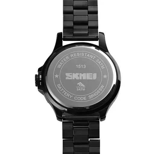 Класичний чоловічий годинник Skmei 1513 (black) - фото 3