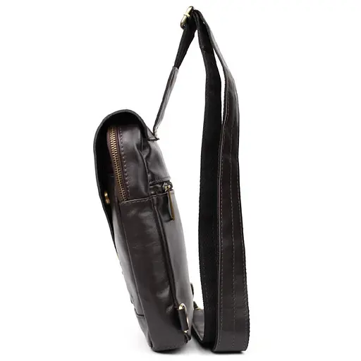Мужской кожаный рюкзак слинг TARWA 18х27х4.5 см sum0028239 - фото 2