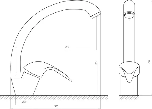 Смеситель для кухни EcoMix GEZ-White-103S Белый - фото 5