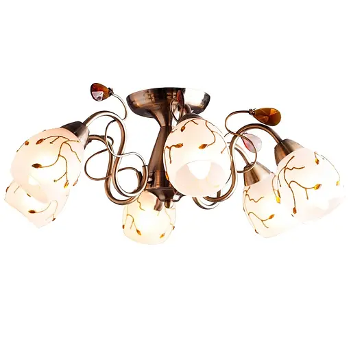 Люстра стельова Brille класична E14 60W G (LK-167C/6) - фото 5