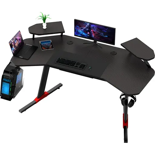 Компьютерный игровой стол GT Racer T-1246 Black [125849] - фото 5