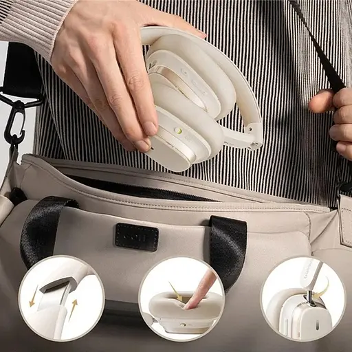 Навушники Baseus Bowie H1s Noise-Cancelling White (A00075301223-00) [133751] - фото 3