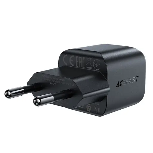 Зарядний пристрій Acefast A73 mini Type-C PD20W GaN чорний - фото 5