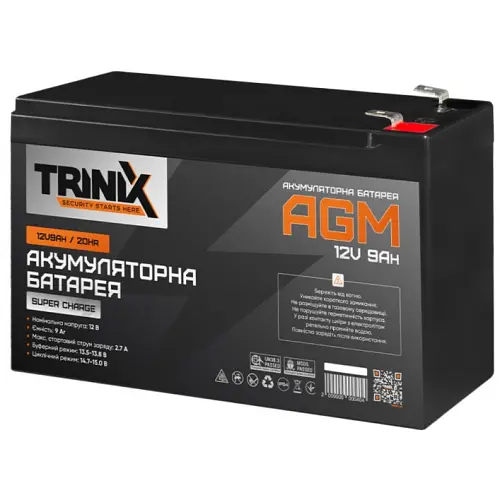 Аккумулятор Trinix 12V 9Ah/20Hr Super Charge AGM