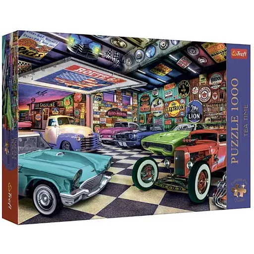 Пазл Trefl Время чаепития: Гараж коллекционера автомобилей 1000 эл. (10845) - фото 1