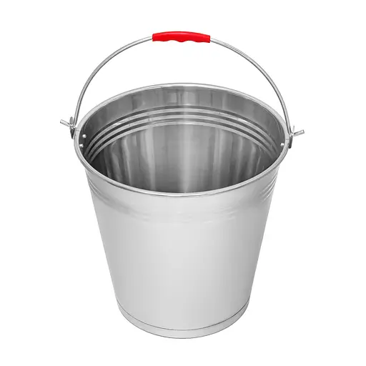 Відро з нержавіючої сталі (нержавійка) господарське без кришки 10 л 88177 - фото 1