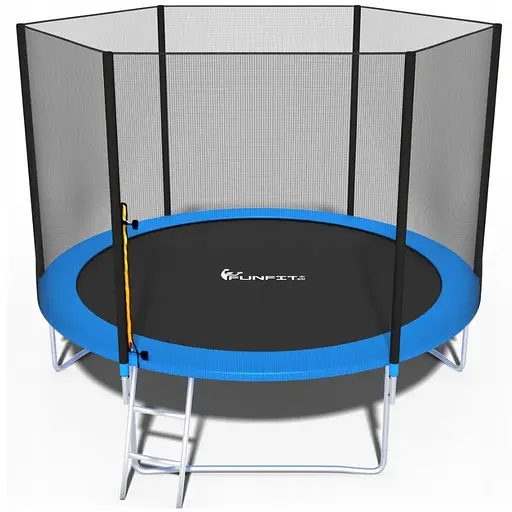 Батут FUNFIT 312 см с защитной сеткой и лестницей