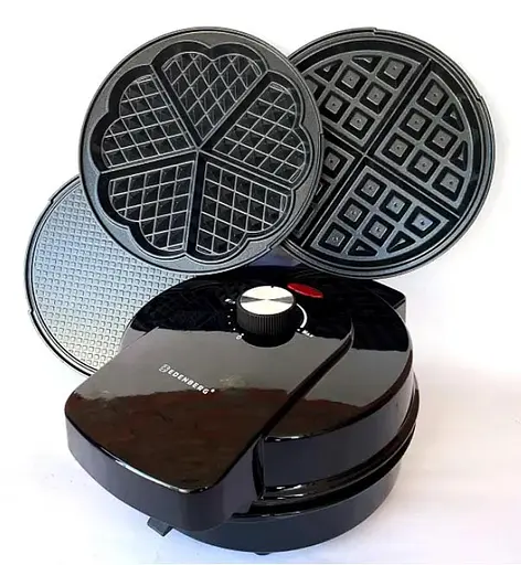 Вафельниця Edenberg EB-64410 3в1 для бельгійських тонких та вафель сердець - фото 2