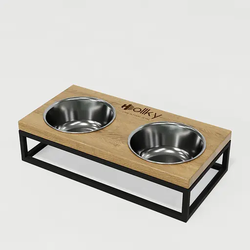 Hollky Base S — миски на підставці для маленьких собак та котів (2 × 0,45 л) - фото 2