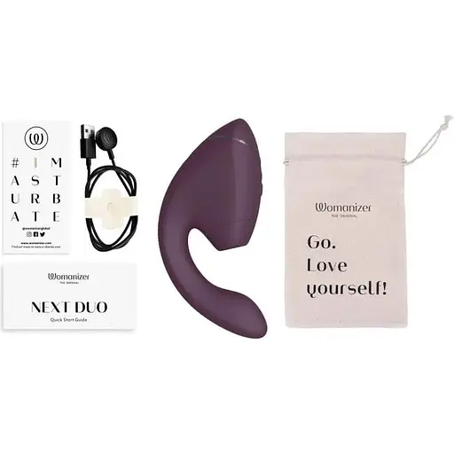 Вібратор кролик Womanizer Next Duo (Dark Purple) - фото 7
