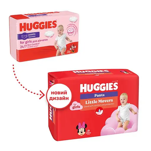 Уценка. Подгузники-трусики для девочек Huggies Pants 4 (9-14 кг) 72 шт. - фото 2