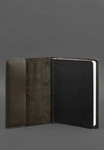 Шкіряна обкладинка для блокнота 6.0 (софт-бук) темно-коричнева - фото 4