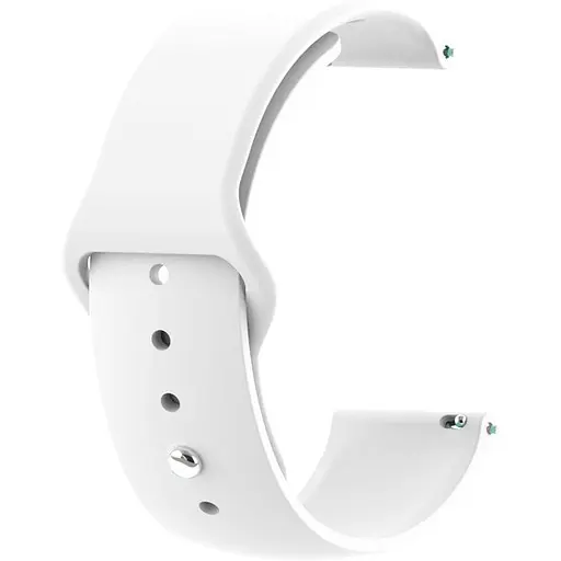 Ремінець Boorui для годинника 22 мм Sport design білий (з кнопкою)