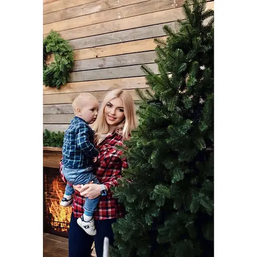 Ялинка штучна Hvoya Lux лита 220 см з металевою підставкою зелена - фото 6