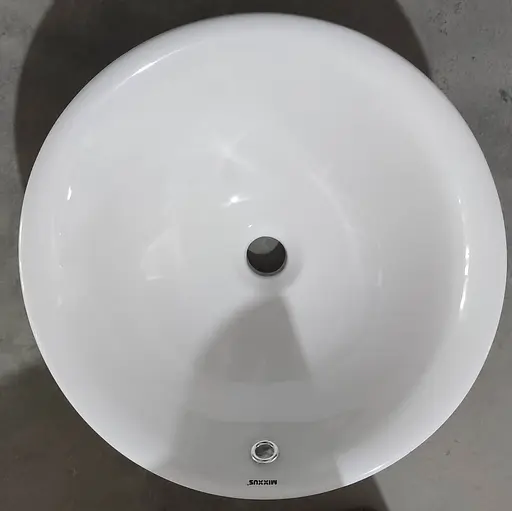 Умивальник врізний на стільницю Mixxus Premium Topper-1601 470x470x180 мм з переливом MP6571, Білий - фото 3