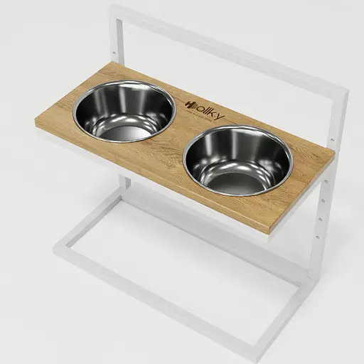 Hollky Flex L — регулируемые миски на подставке для больших собак (2 × 1.8 л) - фото 2