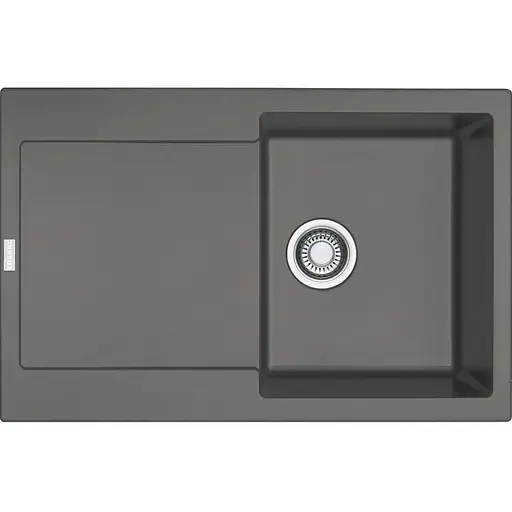 Кухонна мийка Franke Maris, фраграніт, прямокутник, з крилом, 780х500х200мм, чаша - 1, врізна, MRG 611, сірий камінь