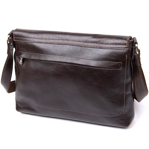 Кожаная мужская сумка GRANDE PELLE 30х23х6 см sum0015573 - фото 2