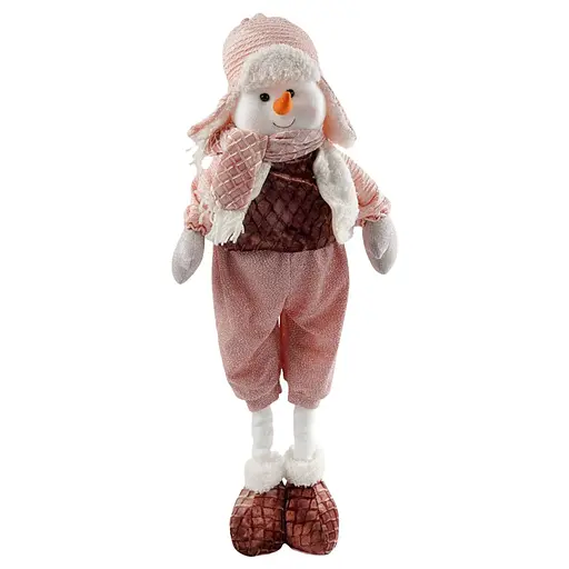 Новогодняя декоративная игрушка C 67790 с телескопическими ножками, снеговик.