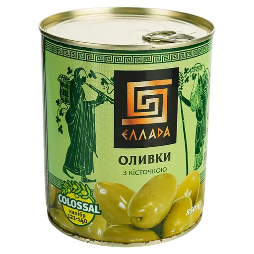 Оливки Ellada Colossal з кісточкой 850 мл                                                            - фото 2