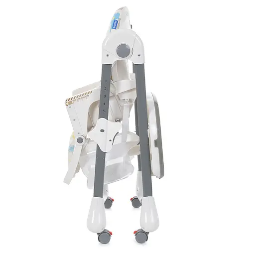 Белый стульчик для кормления Bambi M 3233L из экокожи, с принтом  - фото 4