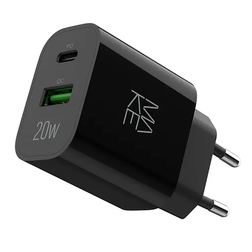 Зарядний пристрій мережевий MAKE 20W Type-C PD3.0 + USB QC4.0 Black - фото 3