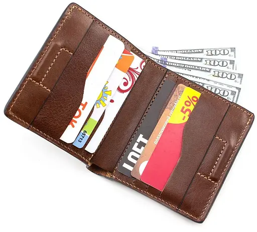 Мужской кожаный кошелек Grande Pelle 11.5х11.5х3 см acs0024457 - фото 5