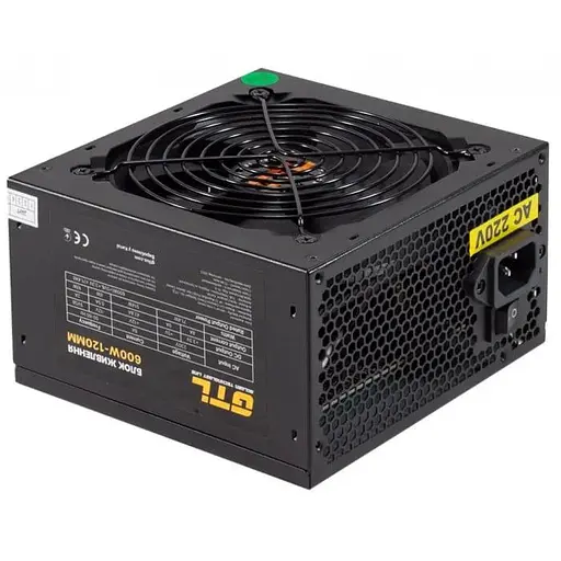 Блок живлення GTL 600W Gaming Star Black 80 Plus (GTLGS600BK) - фото 4