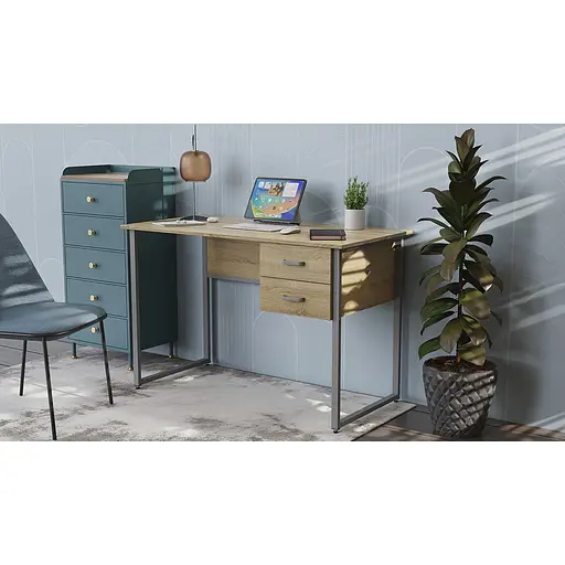 Компьютерный стол Ferrum-decor Таккота 75x100x70 серый ДСП Дуб Сонома 16мм (FRD-102331)