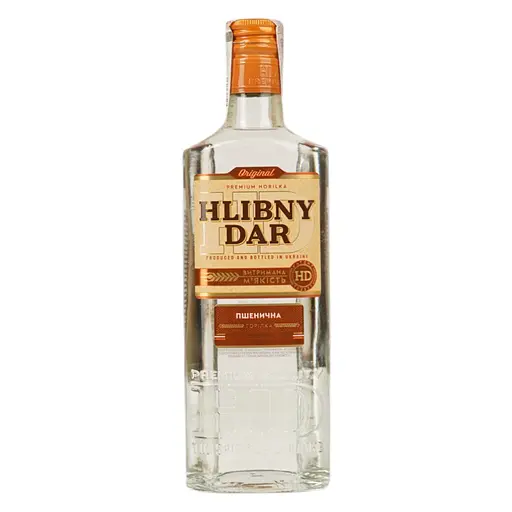 Водка Хлібний дар Пшеничная, 40%, 0,37 л - фото 1