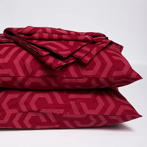 Постельный набор Moon&Star (простыня 150х220 см + 2 наволочки 40х60 см) Бязь Gold Люкс Burgundy Charm - фото 3