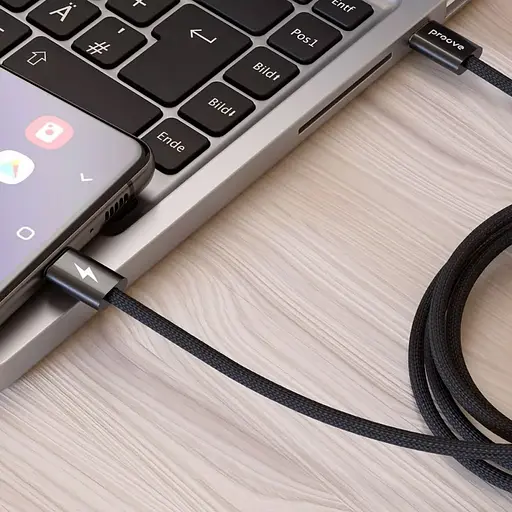 Кабель Proove Energy Stream USB-C to USB-C 60W 1m Black (CCES60002201) [130329] - фото 3