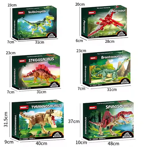 Конструктор динозавр  WOMA Стиракозавр из коллекции Динозавры большой детский  2025 деталей - фото 6