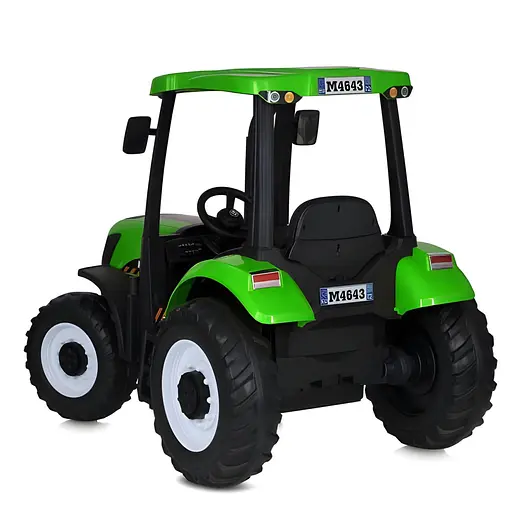 Електромобіль дитячий Трактор M 4643EBLR-5 24V 2x12V10AH EVA TF шкіра зелений - фото 4