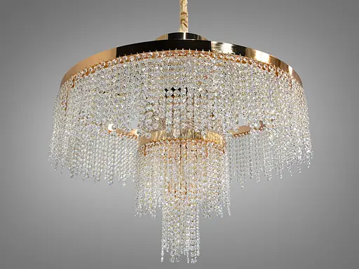 Люстра кришталева Diasha 376 золотиста LED 165Вт - фото 2
