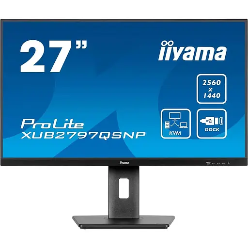 Монітор 27" Iiyama ProLite XUB2797QSNP-B1 QHD IPS 100Hz (XUB2797QSNP-B1) - фото 1