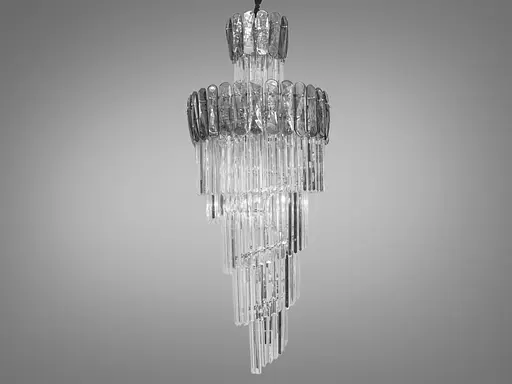 Модна кришталева люстра в сучасному стилі під 27 лампи, хром - фото 1